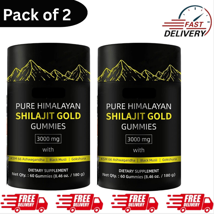 Himalayan GOLD Shilajit Gummies, Organic, Extremely Potent 3000 mg, Fulvic Acid