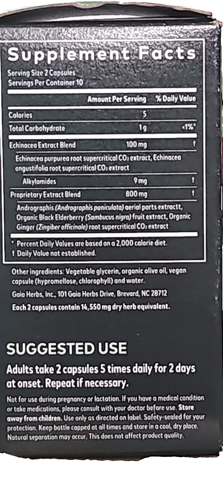 Gaia Herbs: 5 QUICK DEFENSE Echinacea & Elderberry, 20 ct each, Exp. 11/26-06/28