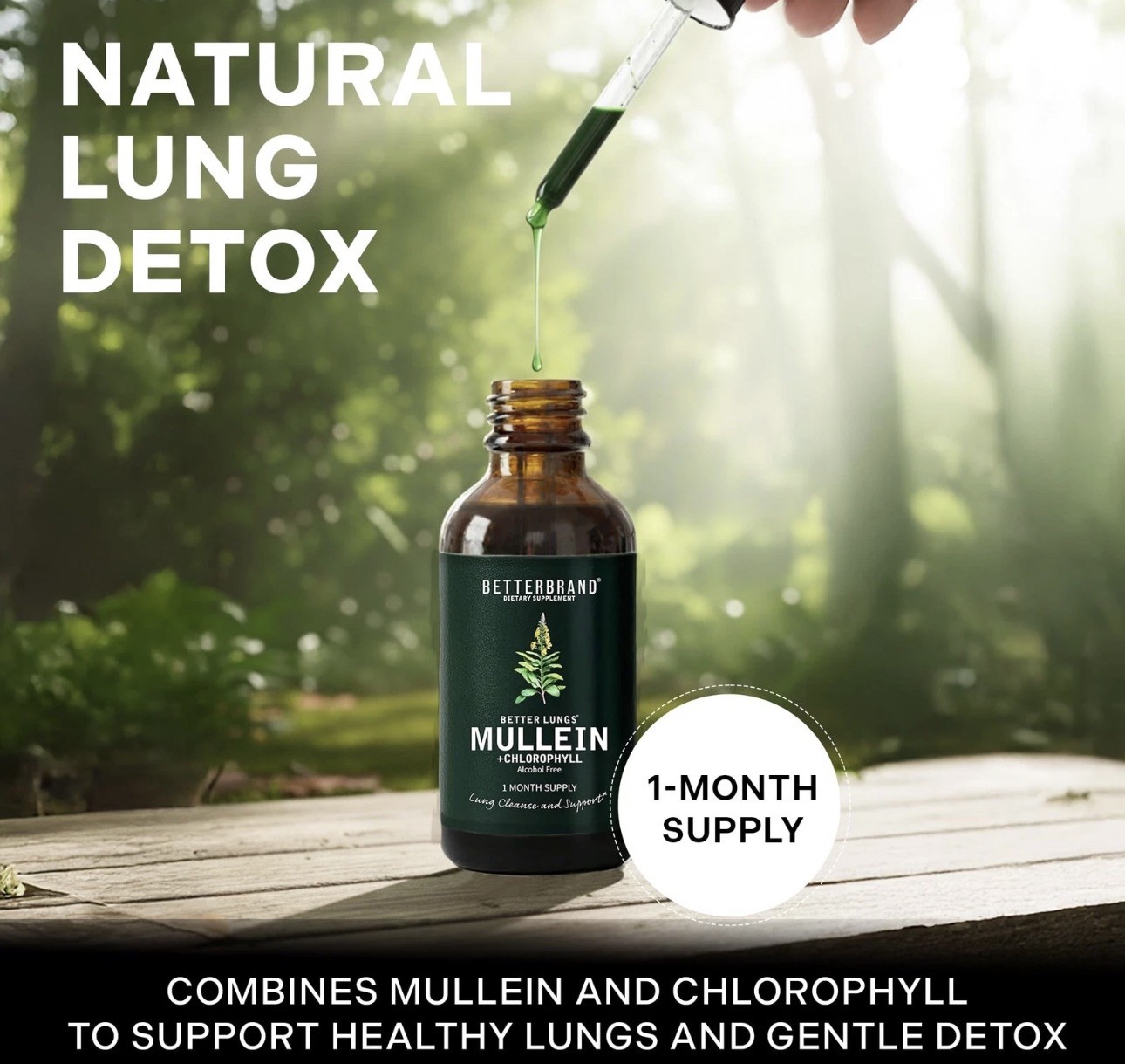 Betterbrand Mullein Drops for Lung Detox – Leaf 2 Fl Oz (Pack of 1)
