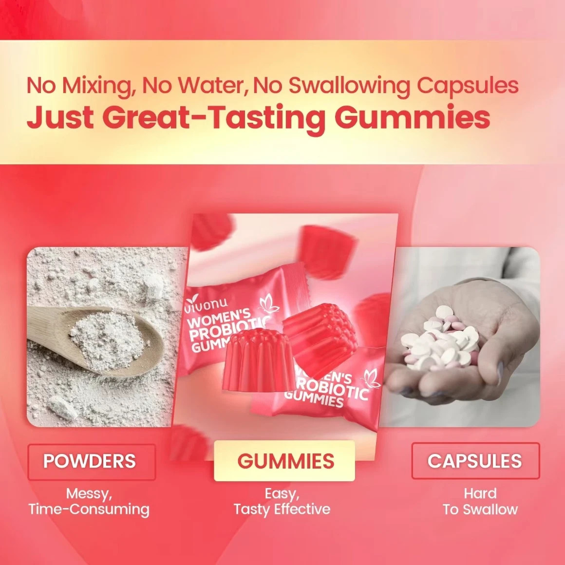 Cranberry Probiotic Gummies for Women | Support Urinary Tract & Digestive Health