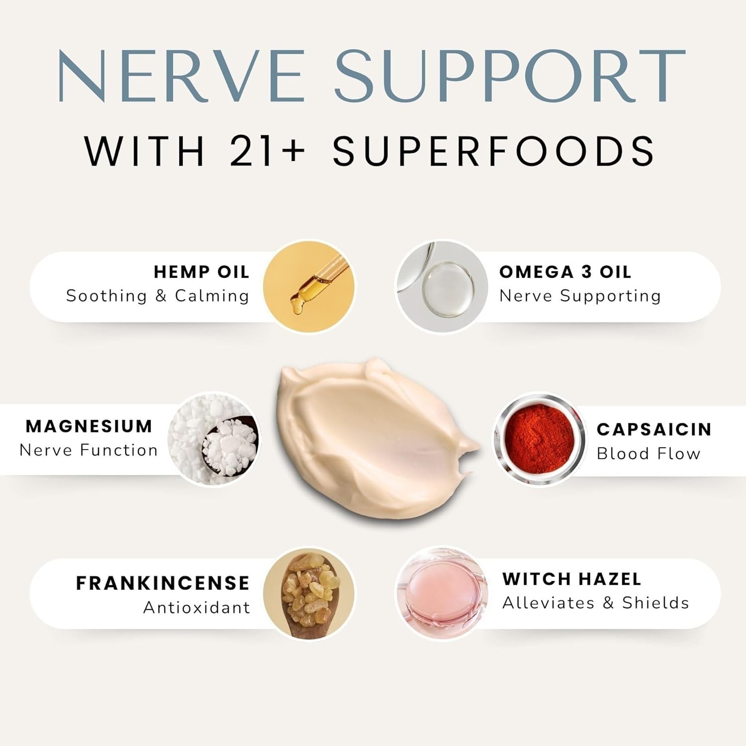 Lune Nerve Balm 3.4oz Soothing Cream Magnesium Arnica Vitamin B6
