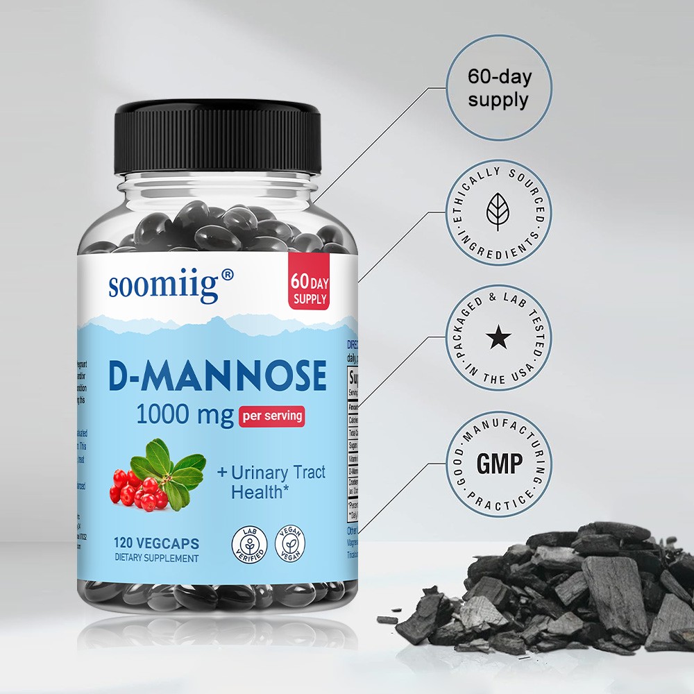 D-Mannose – 30/60/120 Capsules – 1000mg – for Kidney Function – Vegan