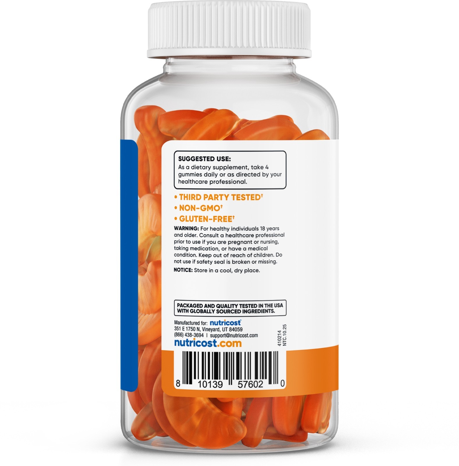 Nutricost Vitamin C Gummies (500mg) 120 Gummies – Made With Natural Flavors
