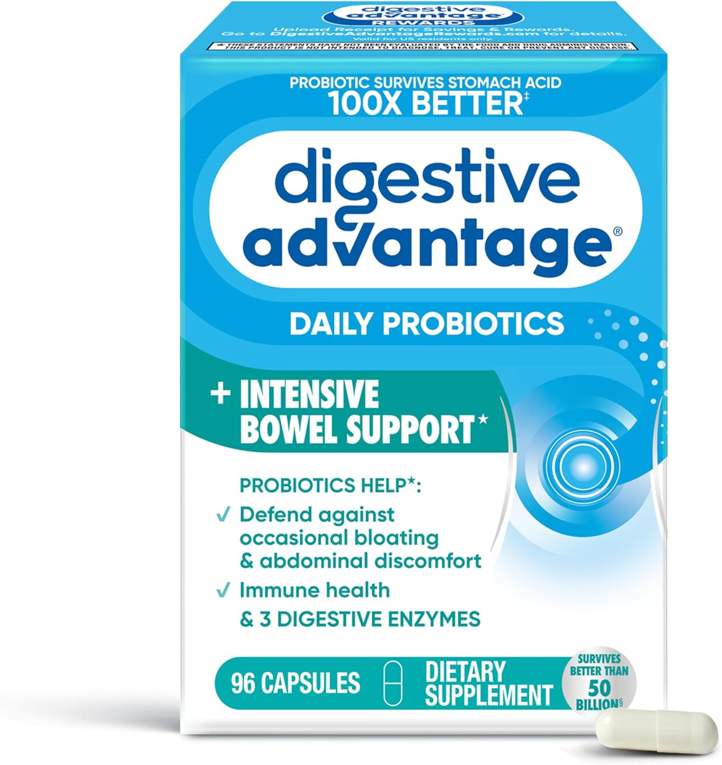 IBS Daily Probiotic Capsules for Digestive Health & Gut Health