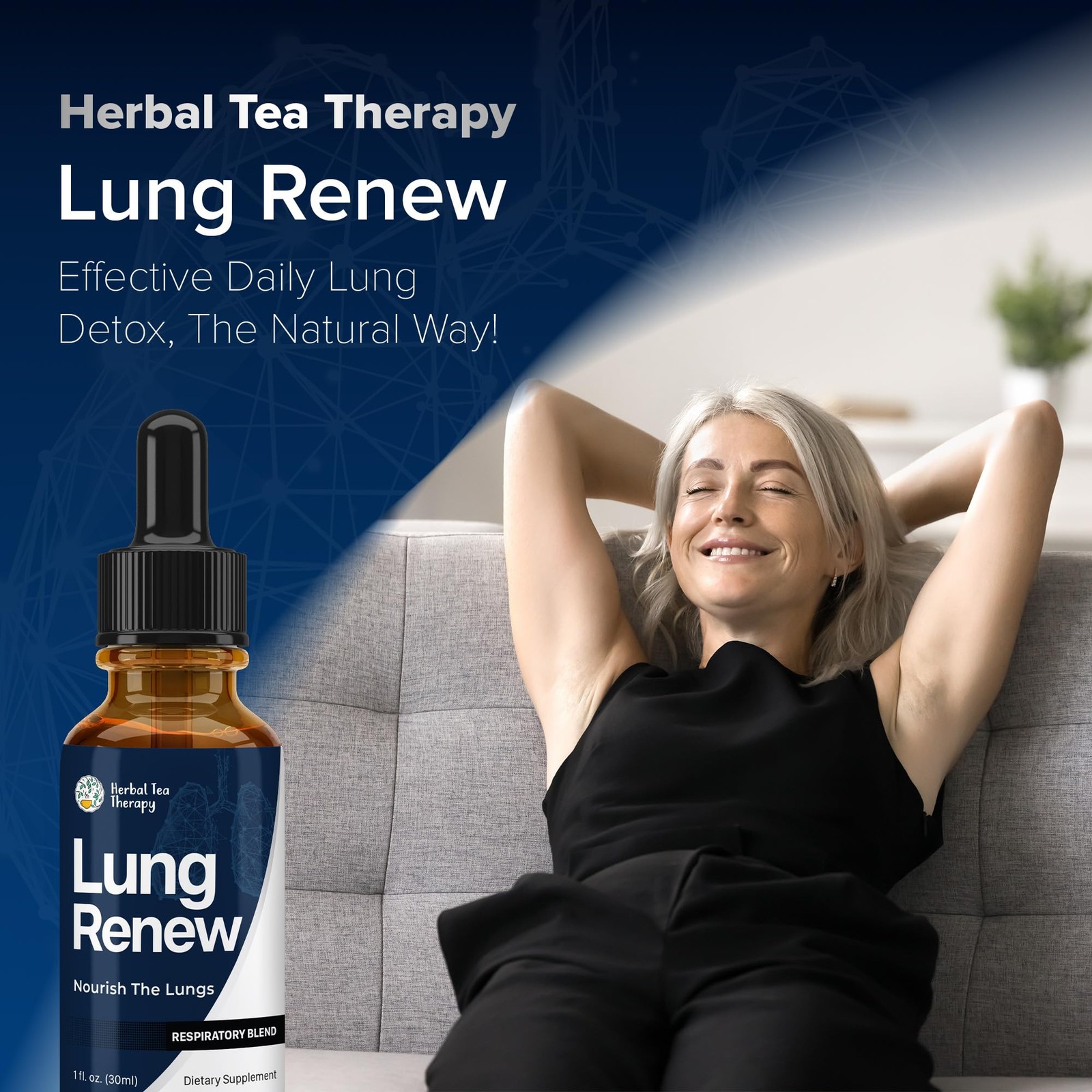 Herbal Tea Therapy Lung Renew Mullein Drops for Lungs (1 1 Fl Oz (Pack of 1)