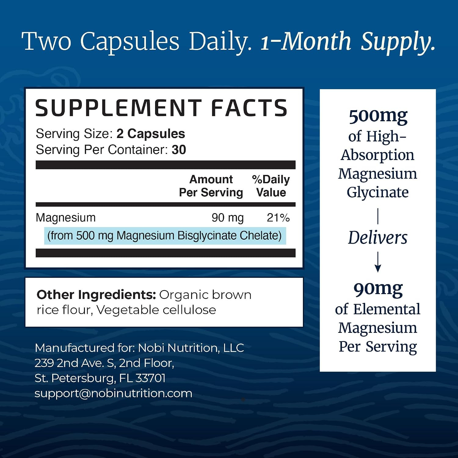 Magnesium Glycinate 500Mg | High Absorption | Sleep, Muscle, Bone, Heart Health