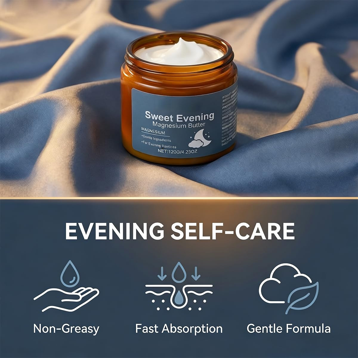 Sweet Bee Organics Magnesium Butter, Topical Magnesium Cream for Muscle Comfort