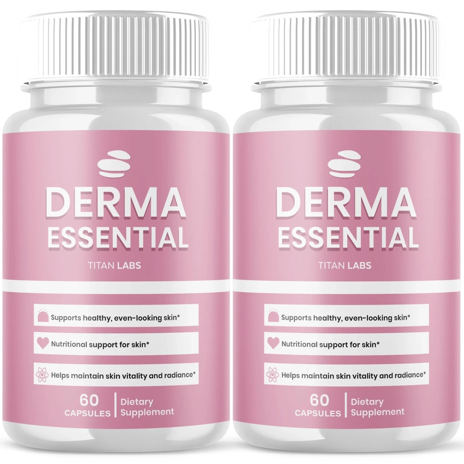2 Pack Derma Essential Probiotics Advanced Healthy Skin Support 60 Capsules F S