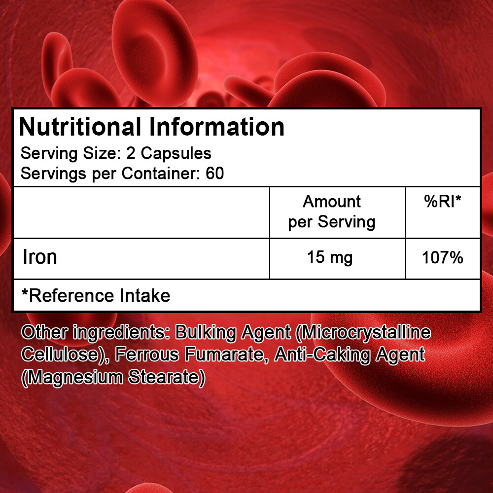 Iron 14mg 30/60/120 Capsules Quality Supplement
