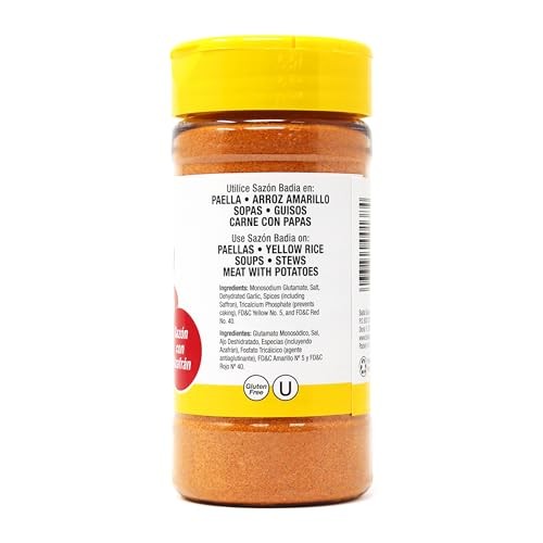 Badia Sazon with Azafran (Saffron) 7 oz – Savory, 7 Ounce (Pack of 1), orange
