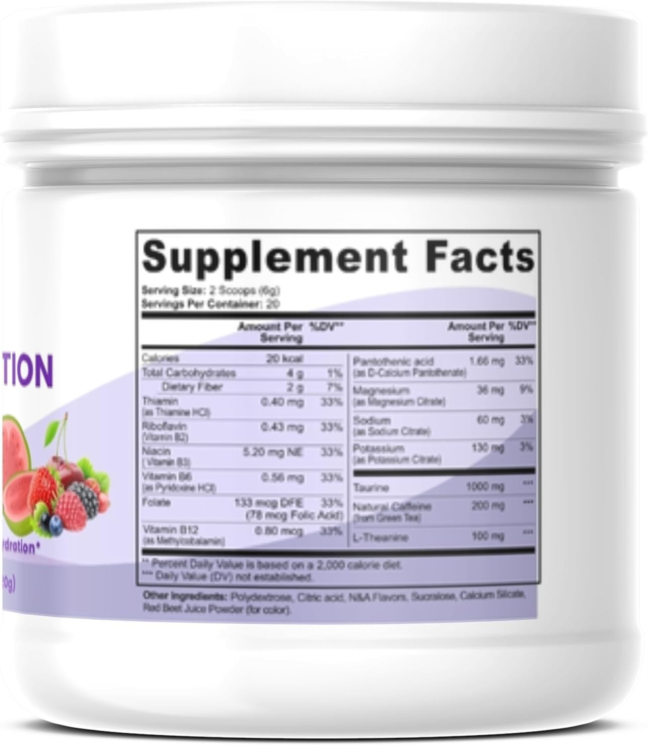 TRCELAB Guava Energy Drink Powder with Green tea, l-theanine, 120 g clean energy
