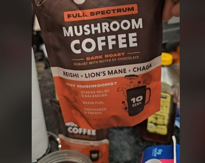Shroomology™ Full Spectrum Mushroom Coffee Dark Roast 5 Oz Non GMO, Vegan & GF
