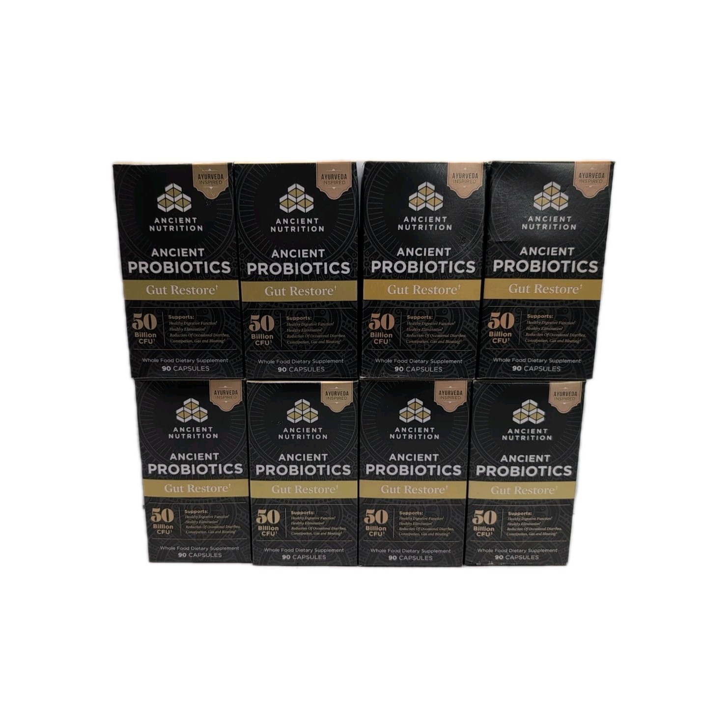 (8) Ancient Nutrition Probiotics Gut Restore Digestive 90 Capsules EXP 02/2026