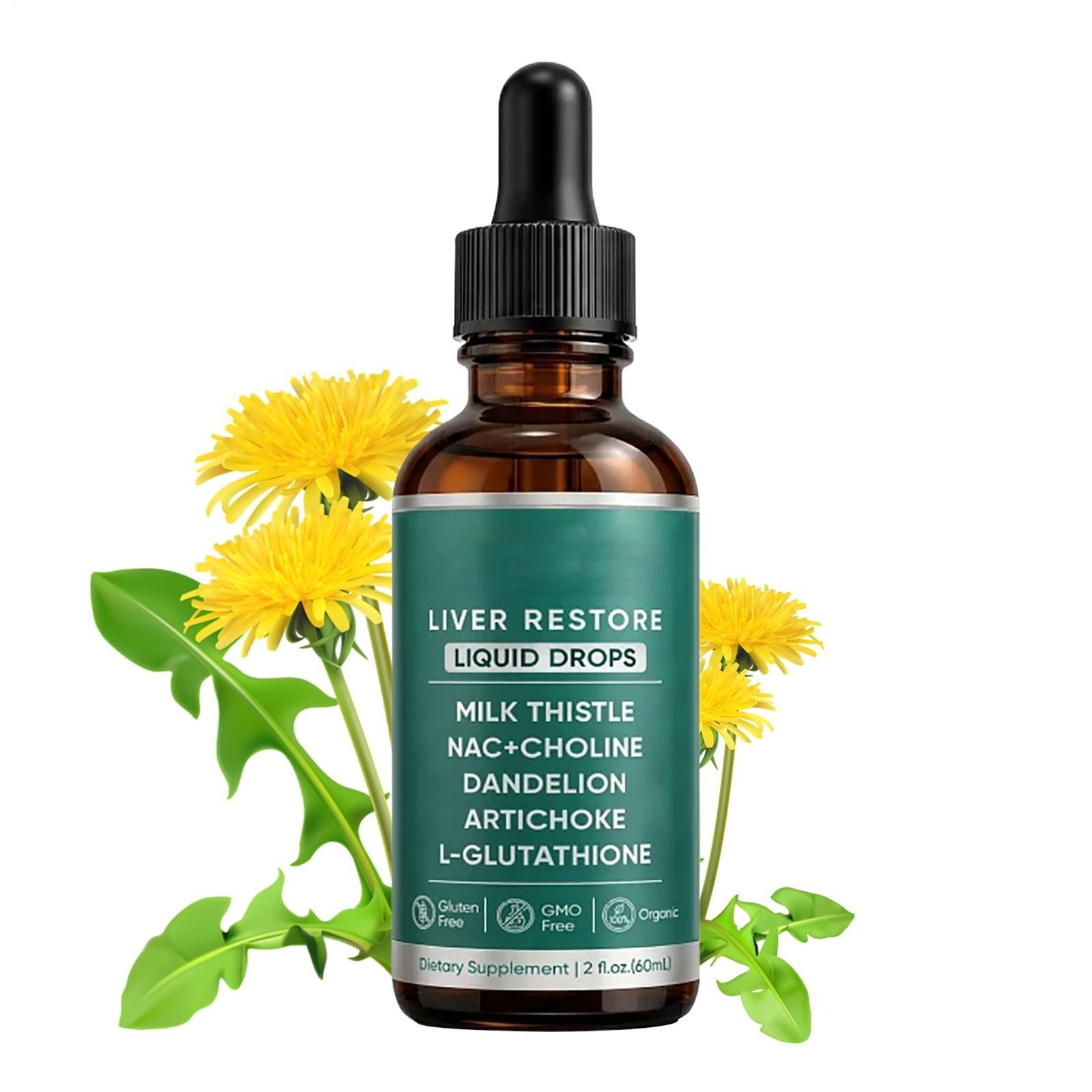 Purelia Liver Restore Drops – Complete Liver Detox Support Supplement 60ml