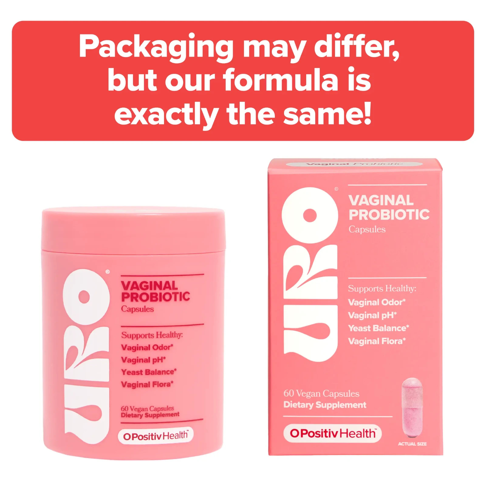 URO Women’s Probiotics 60 Capsules Prebiotic Vaginal pH Balance Support Suppleme