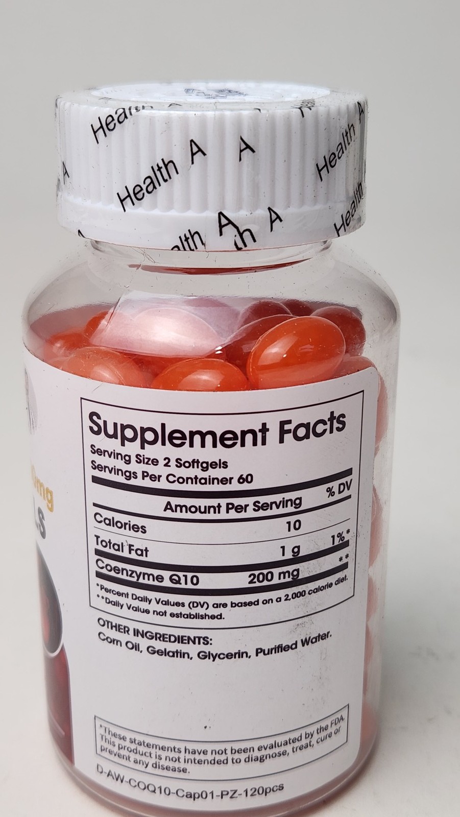 Alliwise COQ10 200mg Softgels 120 Count Heart Brain Function