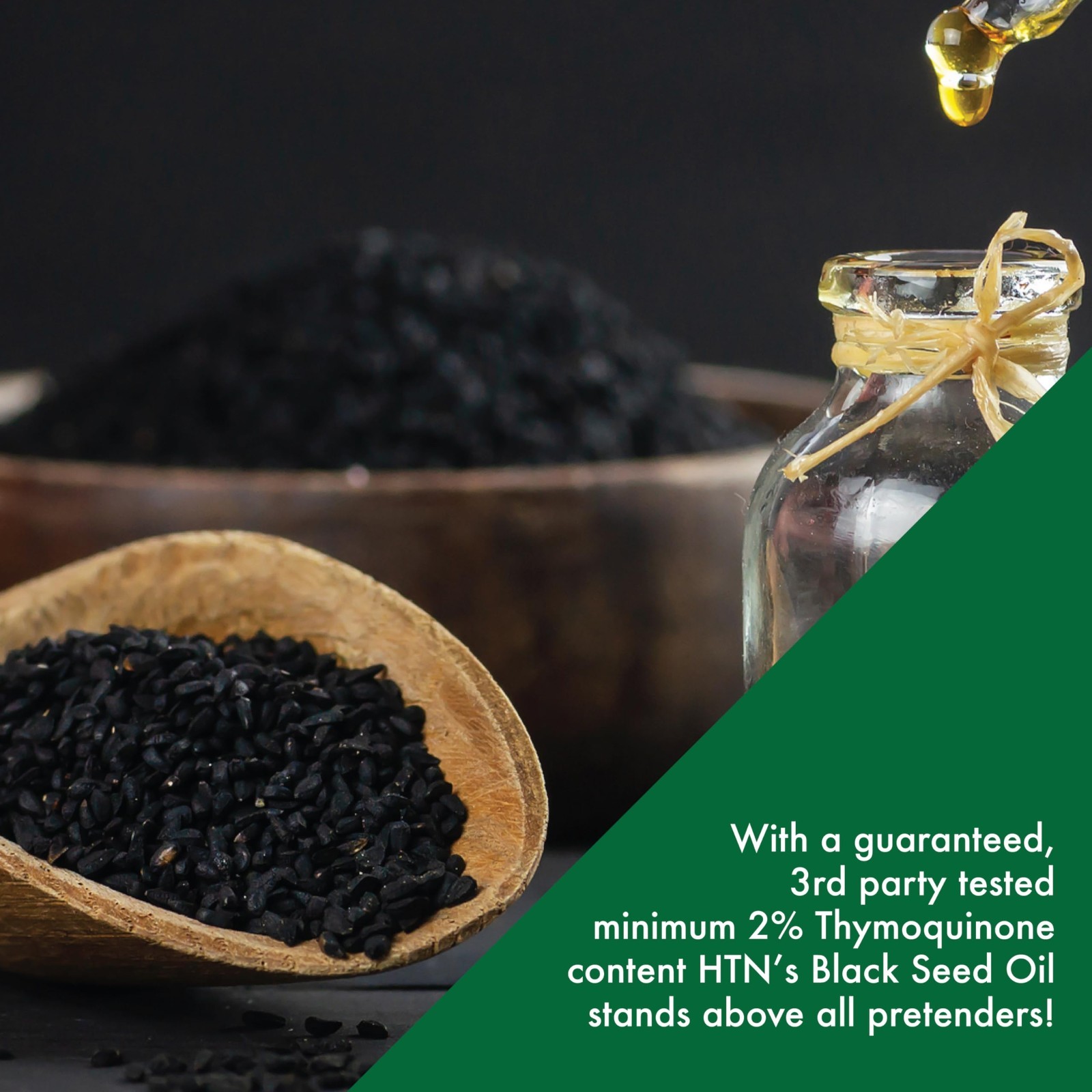 High Potency Black Seed Oil 500mg – 100 Softgels, 2% Thymoquinone, Non-GMO, Glut