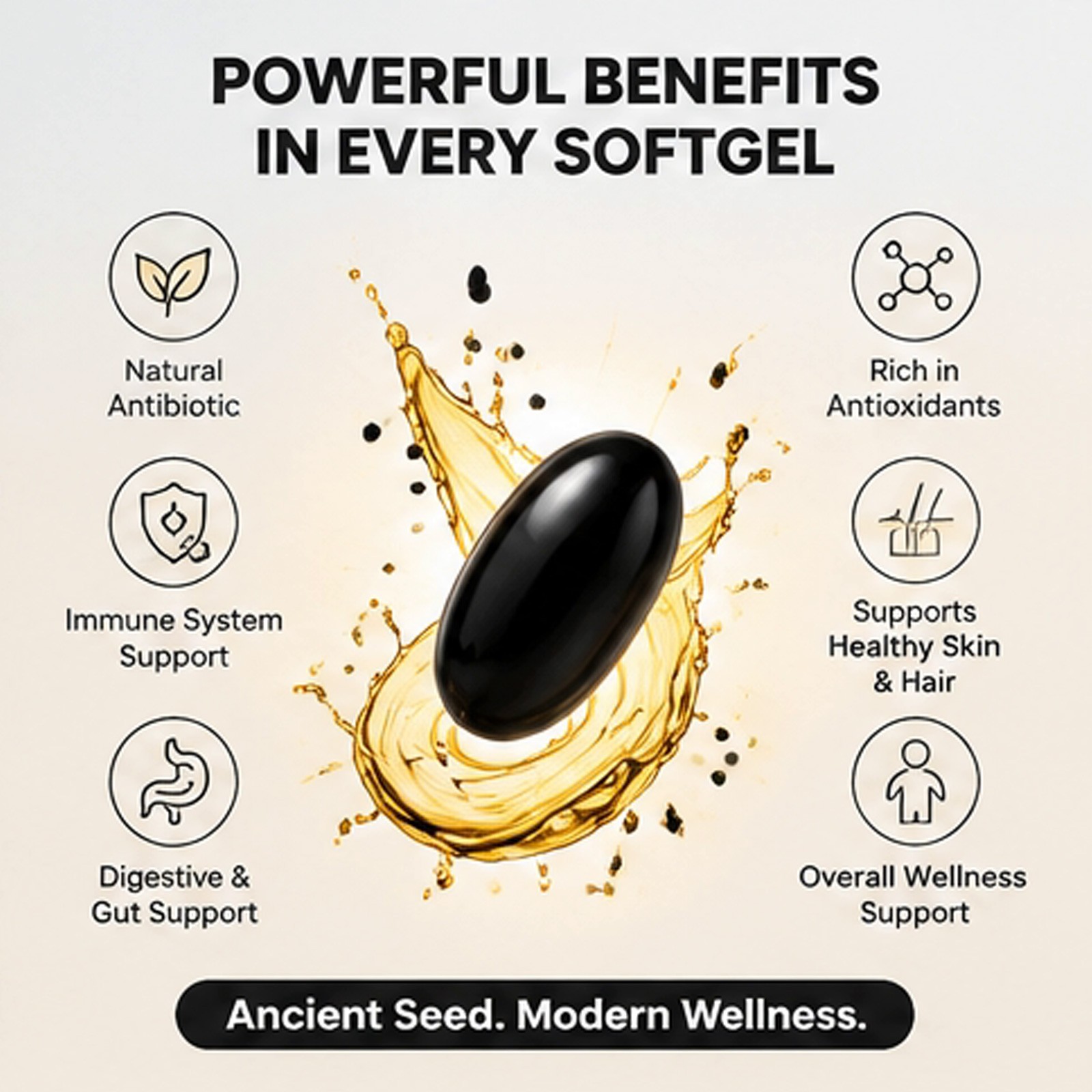 Ethiopian Black Seed Oil Softgels 100% Pure Natural NEW!