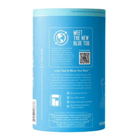 2 Pack Vital Proteins Collagen Peptides Dietary Supplement Powder 24 oz