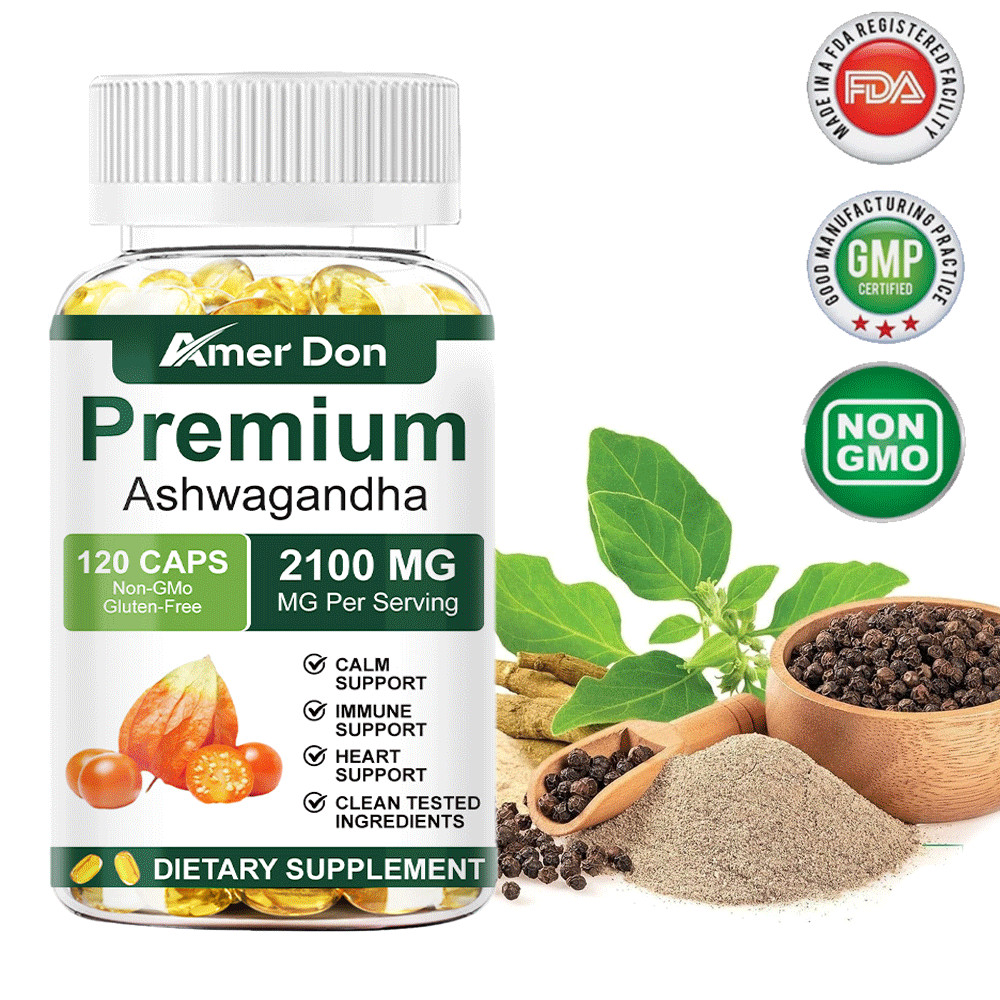 Ashwagandha Supplements Extra Strength Ashwagandha Capsules with 2100mg, 120 ct