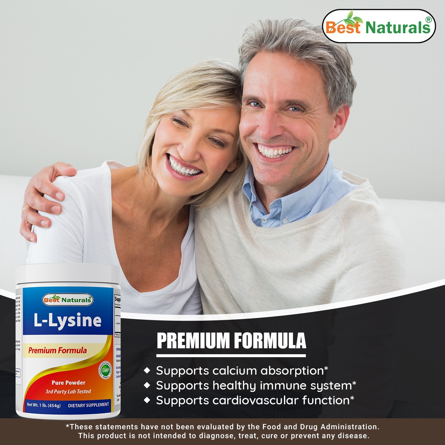 Best Naturals L-Lysine 1 Lb Powder
