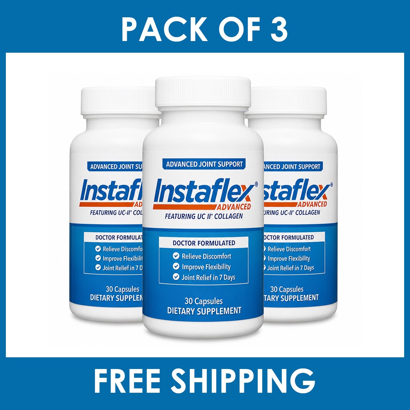 Pack of 3 – Instaflex Advanced Joint Support Doctor Formulated – 90 Capsules