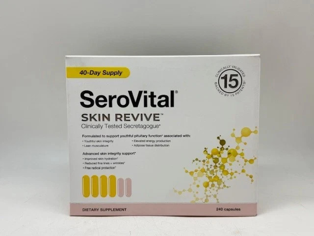 SeroVital Skin Revive 240 Capsules Anti-Aging Dietary Supplement 40 Day Supply