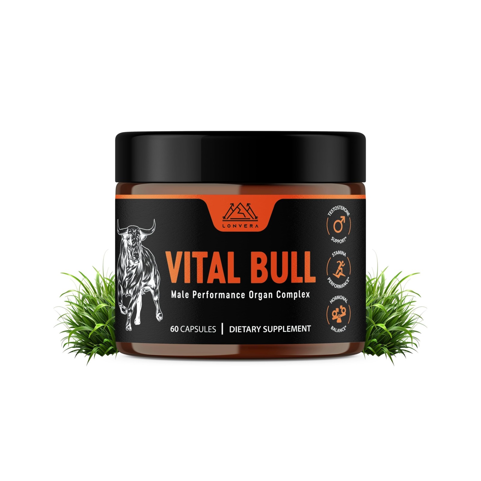 Vital Bull Beef Organ Supplement for Men with Grass Fed Liver, Testicle, Pros…