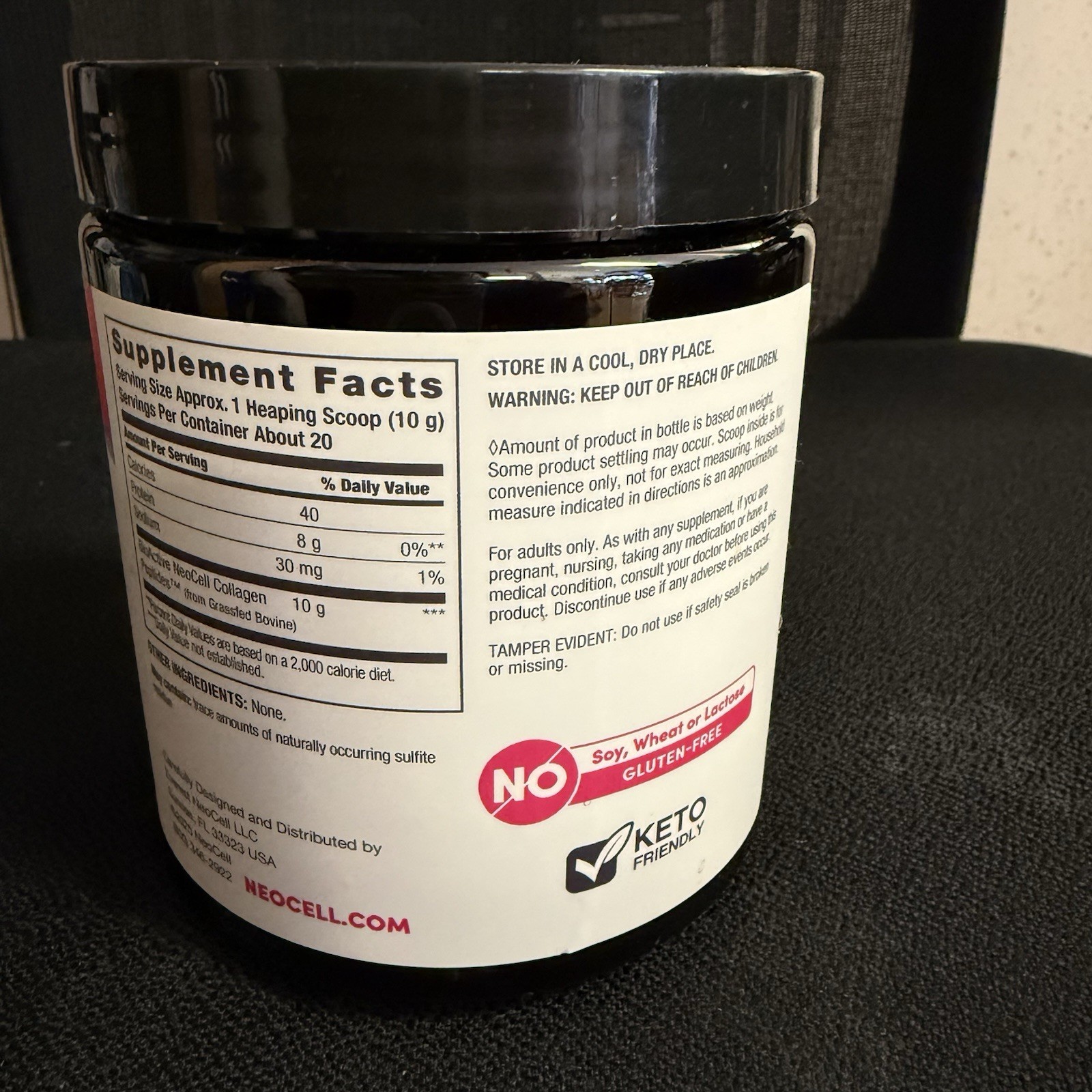 NeoCell Grass Fed Collagen Peptides Powder 7 Oz Unflavored