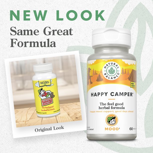 Natural Balance Happy Camper The Feel Good Herbal Vegetarian Capsules 60 Count