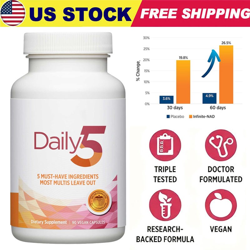 5 Pcs Doctors’ Preferred Daily5 90 Vegan Capsules , Dietary Supplement