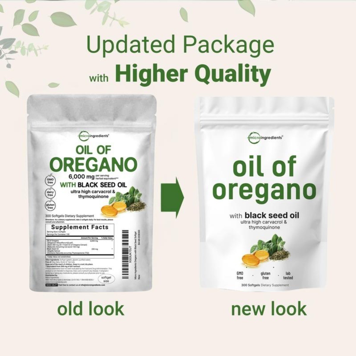 Resilia Oil Of Oregano With Black Seed Oil 6,000MG