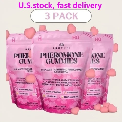 3PCS Pheromone Gummies – Enhances Your Natural Pheromones From Within – 60 Count