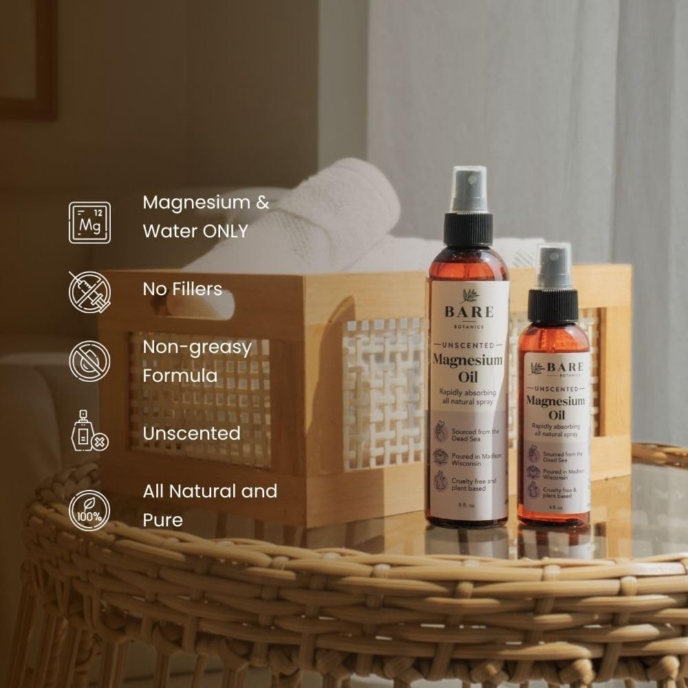 Magnesium Oil Spray 4oz Unscented | Topical Magnesium Chloride Mist from the …