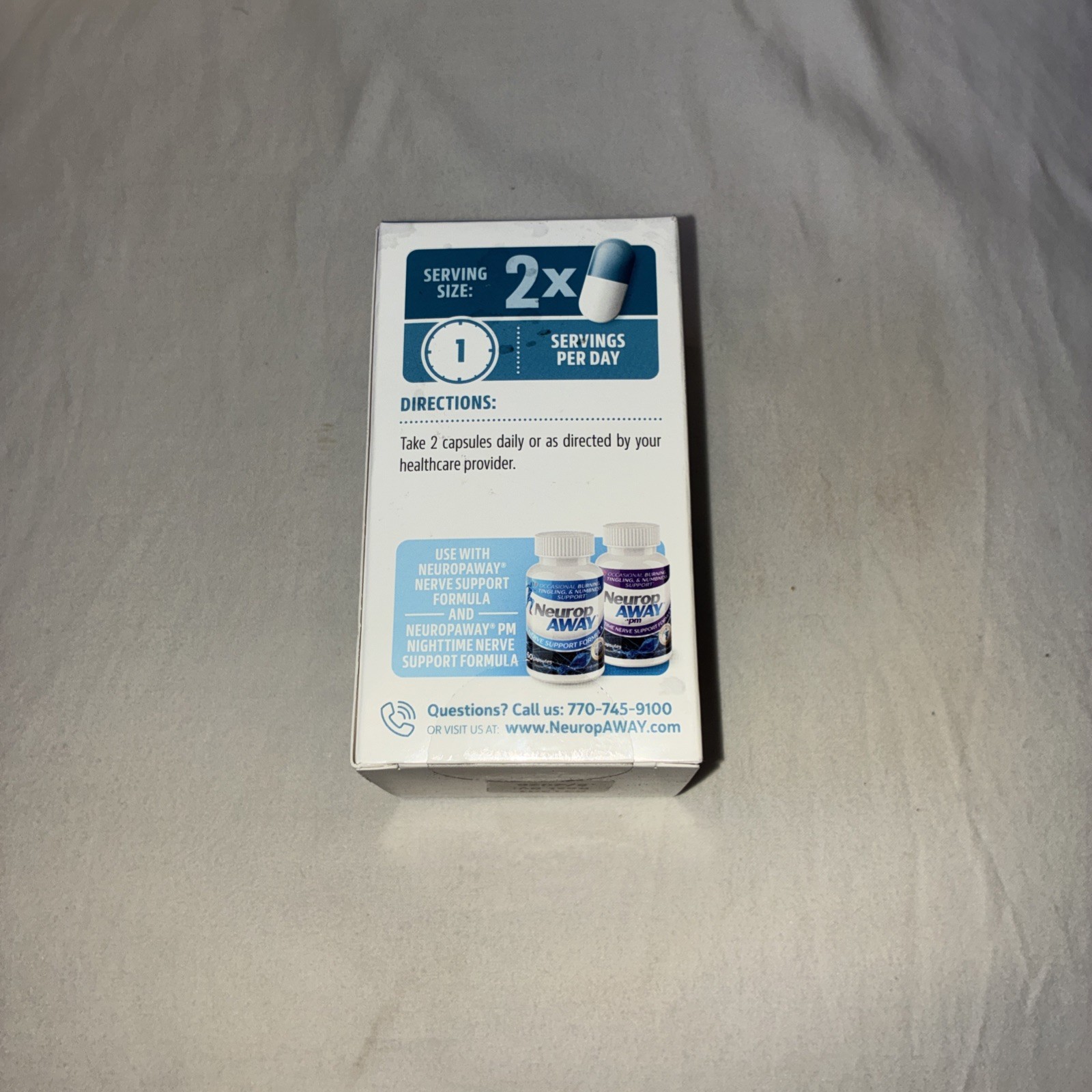 New Neurop Away Eye Support Formula – 60 Capsules Each Box Exp. 08/2026