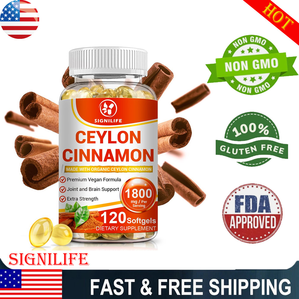 Pure Cinnamon Capsules, True Sri Lanka Certified Organic Ceylon Cinnamon Pills