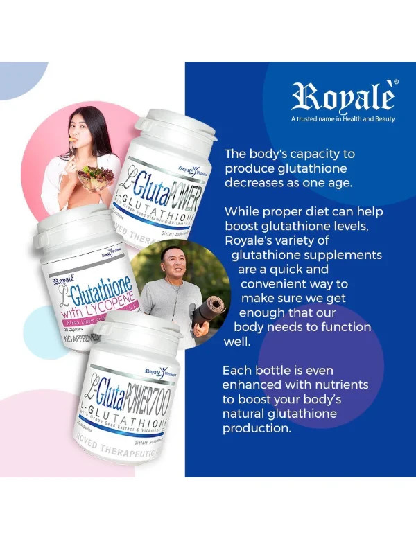 Royale L-Gluta Power Glutathione Capsule 462 mg