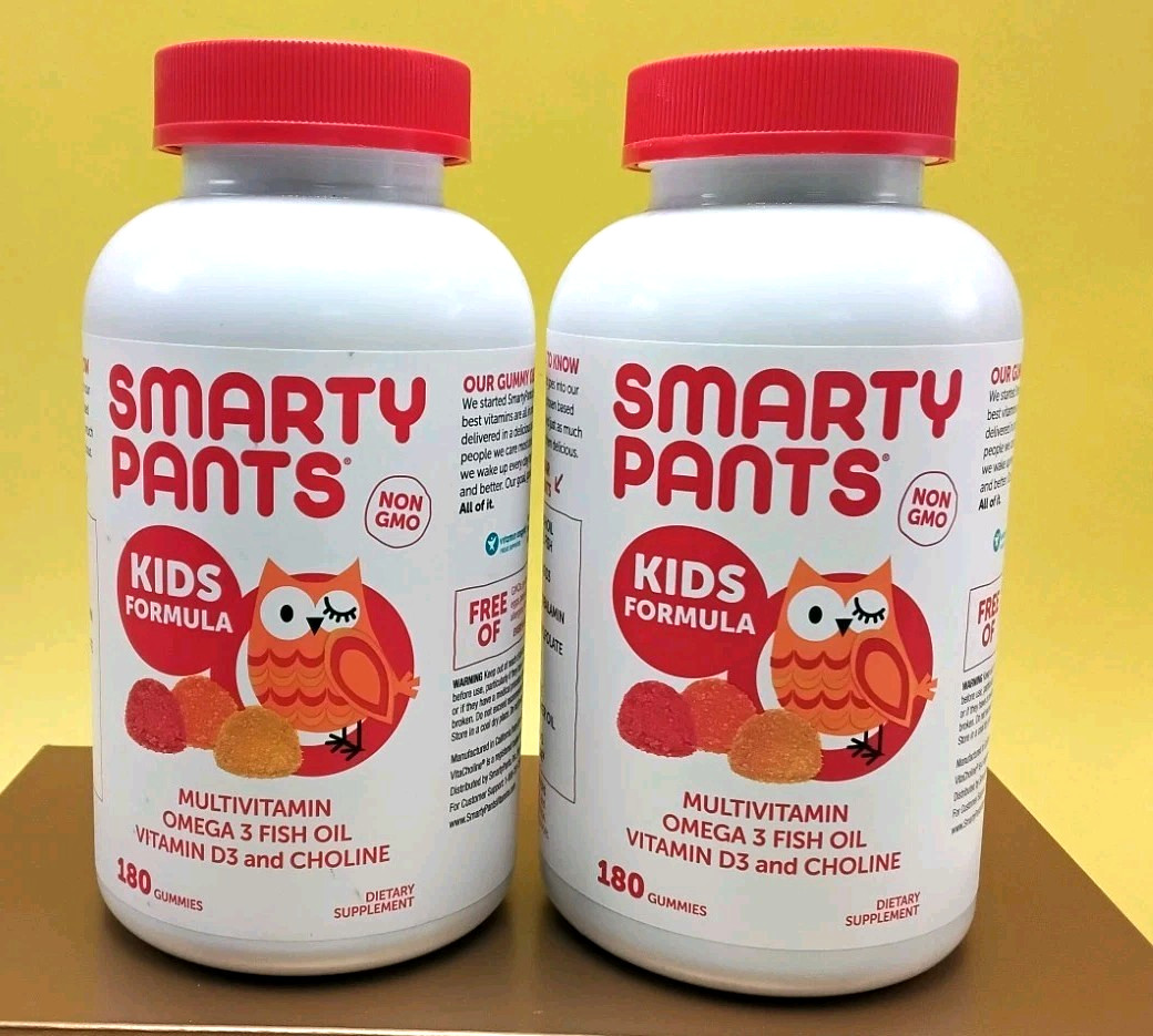 2 x SmartyPants Kids Formula Multivitamin Gummies 180ct each