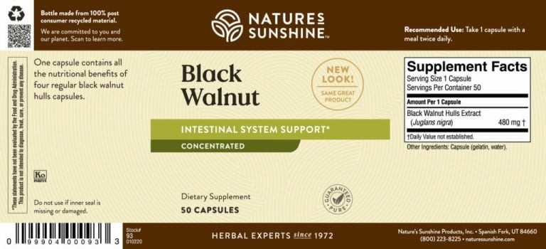 Nature’s Sunshine Black Walnut 50 Capsules 05/2027 Non-GMO | NEW Sealed