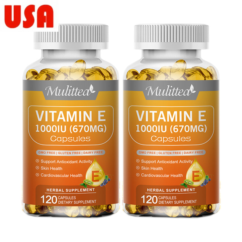 2X Vitamin E 670mg 120 Softgels | Vit E Capsules for Hair Skin Nail Face Health