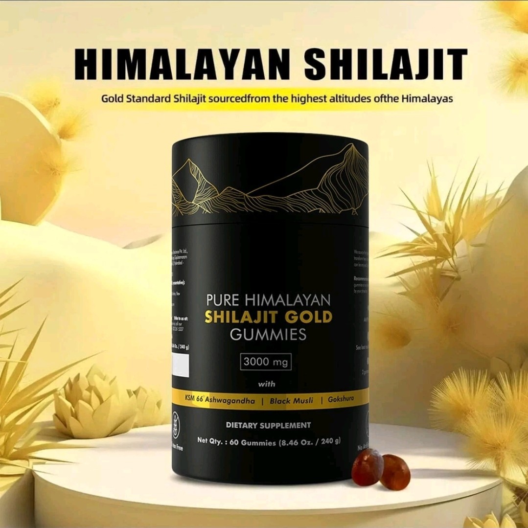 3X Shilajit Himalayan Natural Gold Gummies 3000mg With Ashwagandha Gokshura