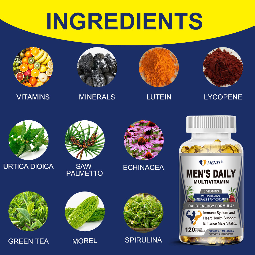Multivitamin MultiMineral for Men, Daily Mens Vitamin Supplement: Non-GMO