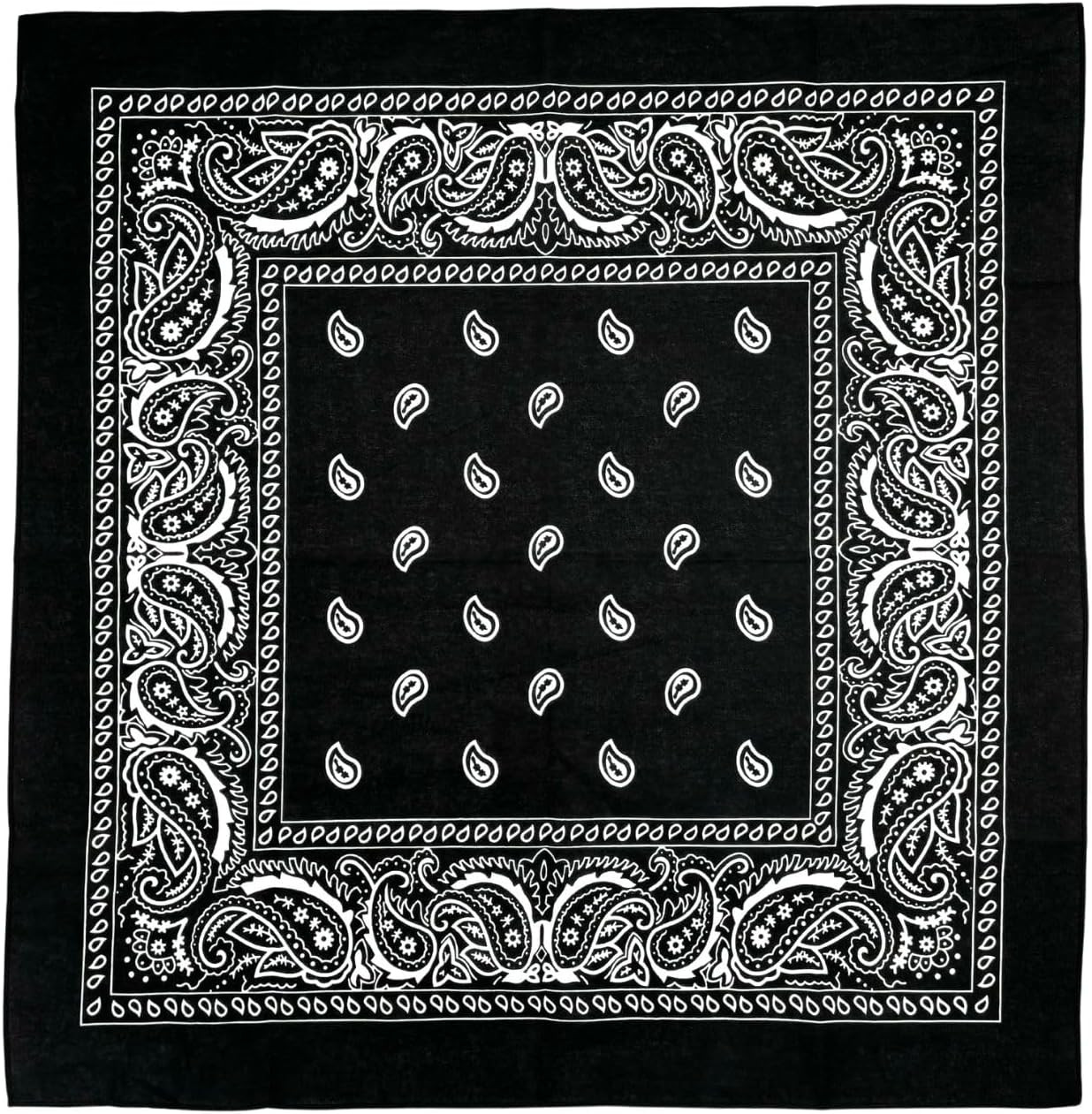 Extra Large Bandana 27” X 27” 100% Cotton for Men & Women Paisley Handkerchief H