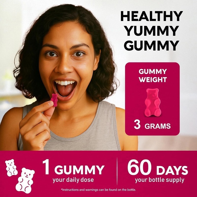 Men Women Enhance Vitality Vitamin B-Complex Gummies with 8 Essential Vitamins