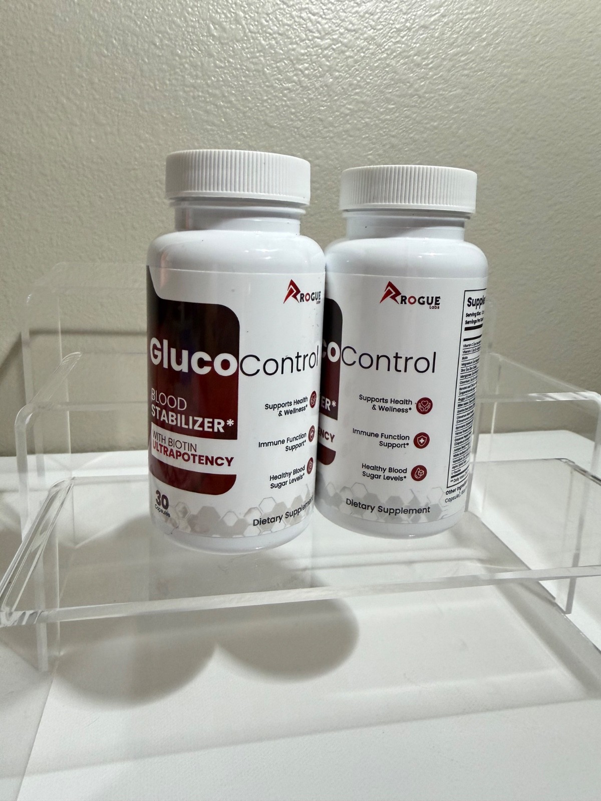 Rogue Labs GlucoControl Dietary Supplement 30 Capsules Exp 06/2027 Lot of 2