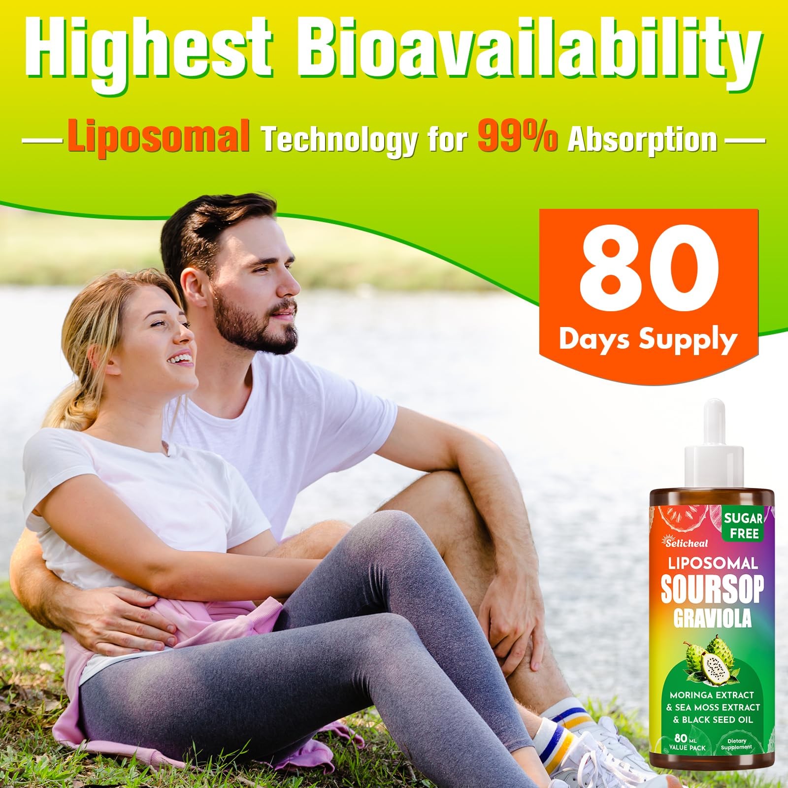 Soursop Bitters Liquid 880MG, Multivitamin 2.8 Fl Oz (Pack of 2)