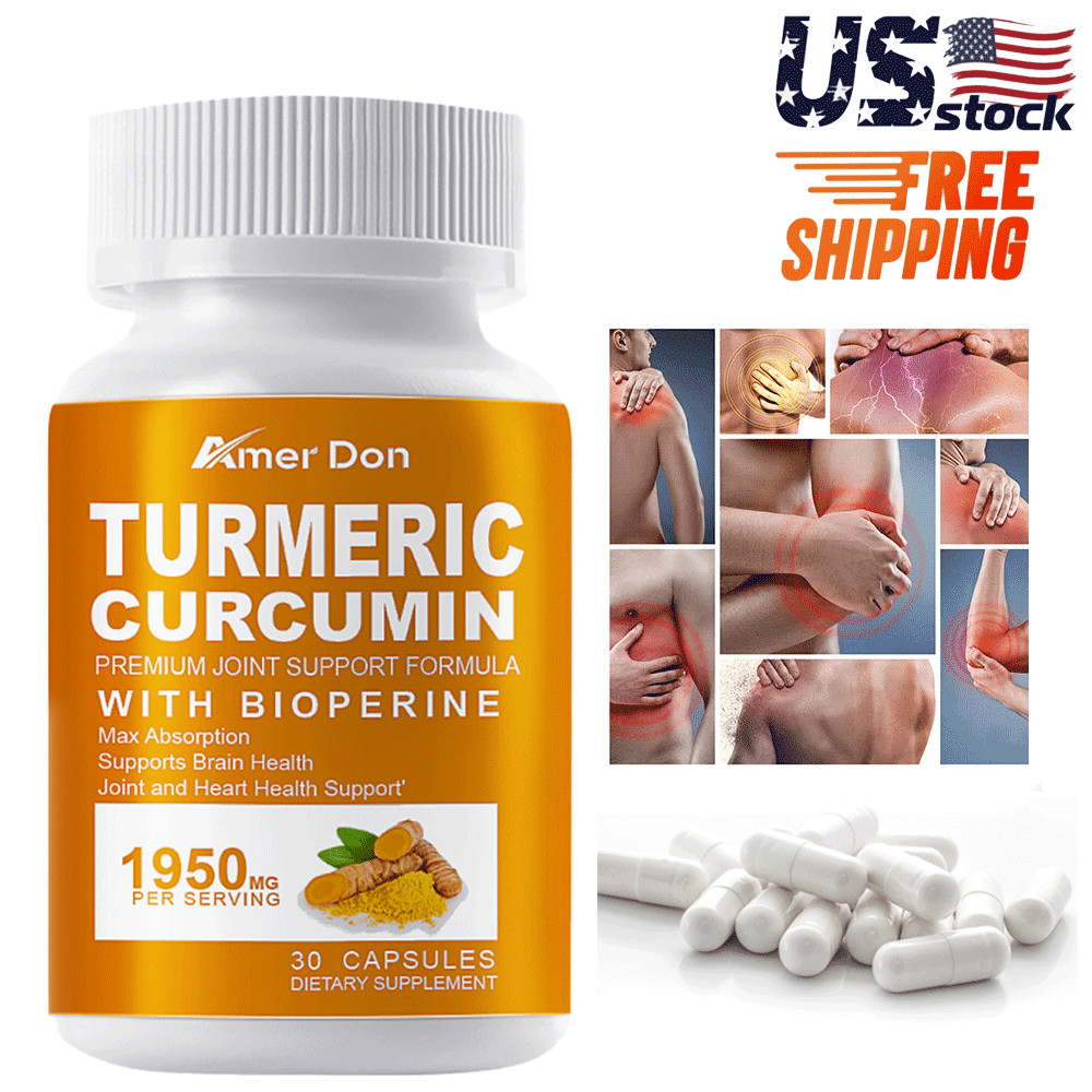 Turmeric Curcumin with Bioperine 1950mg High Absorption Triple Strength Capsules