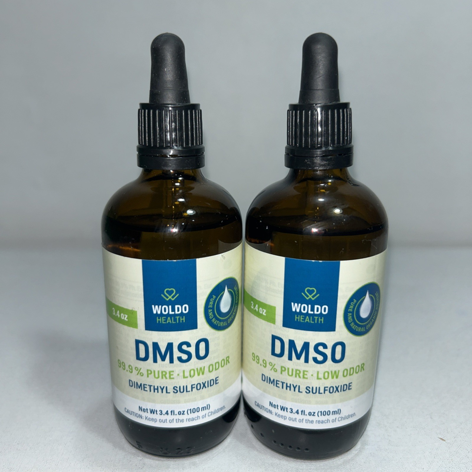 2 Sealed DMSO Liquid Supplement 3.4 Fl Oz Each