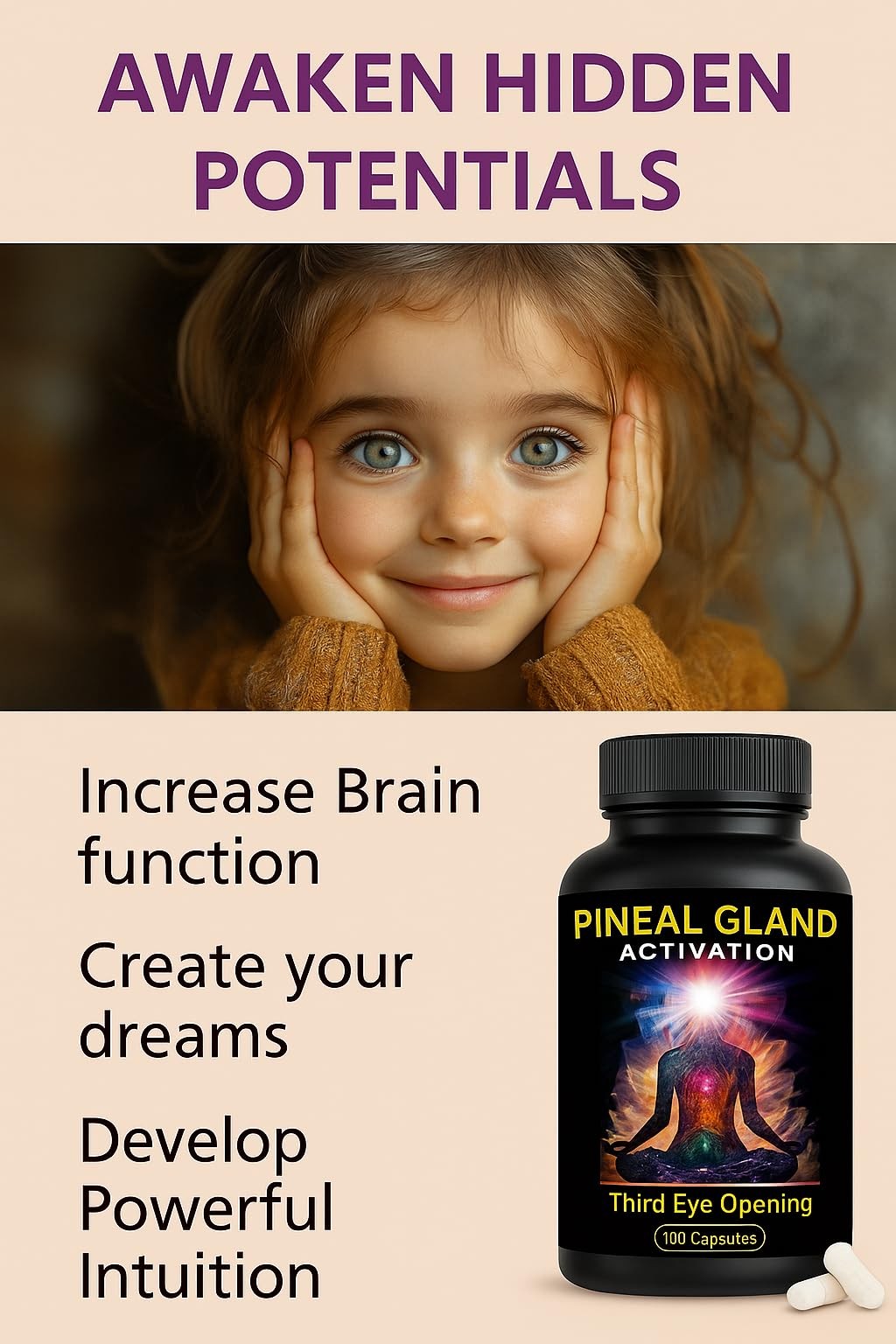 Pineal Gland Activation Supplement – Supports Decalcification, Third Eye Awake