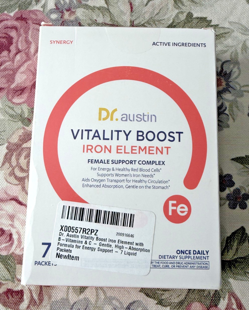 Dr. Austin Vitality Boost Iron Element with B-Vitamins & C – Gentle, High-Absorp